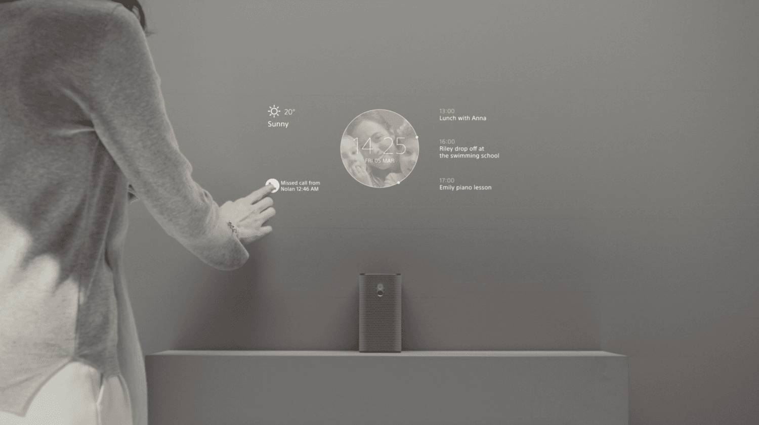 Sony Any Surface UI — wall projection interface